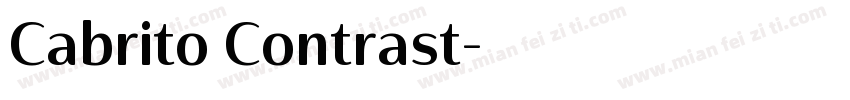 Cabrito Contrast字体转换